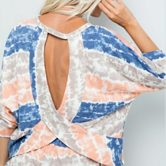 Tie Dye French Terry Top - Picture 4 of 5